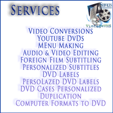Vintage VHS home movies to DVD conversions